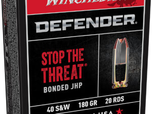 Winchester Ammo S40SWPDB1 Defender  40S&W 180gr Bonded Jacket Hollow Point 20 Per Box/10 Case
