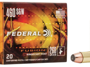 Federal F460FS1 Fusion Handgun 460S&W Mag 260gr Fusion Soft Point 20 Per Box/10 Case