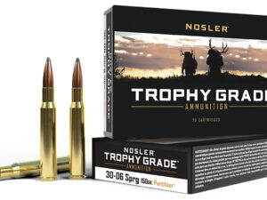 Nosler 60055 Trophy Grade  30-06Springfield 150gr Nosler Spitzer Partition 20 Per Box/10 Case