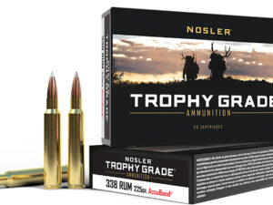 Nosler 60083 Trophy Grade  338RUM 225gr Nosler AccuBond 20 Per Box/10 Case