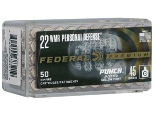 FEDERAL 22 MAG PUNCH 45GR JHP "PERSONAL DEFENSE" 50 RD/BX 60 BX/CS