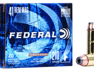 Federal C41A Power-Shok Handgun 41RemMag 210gr Jacketed Hollow Point 20 Per Box/25 Case