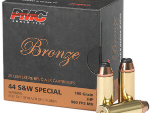 PMC 44SB Bronze  44S&WSpl 180gr Jacketed Hollow Point 25 Per Box/20 Case