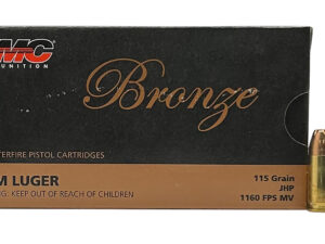 PMC 9B Bronze  9mmLuger 115gr Jacketed Hollow Point 50 Per Box/20 Case