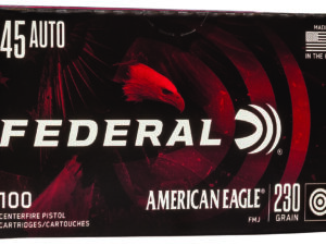 Federal AE45A100 American Eagle Handgun 45ACP 230gr Full Metal Jacket 100 Per Box/5 Case