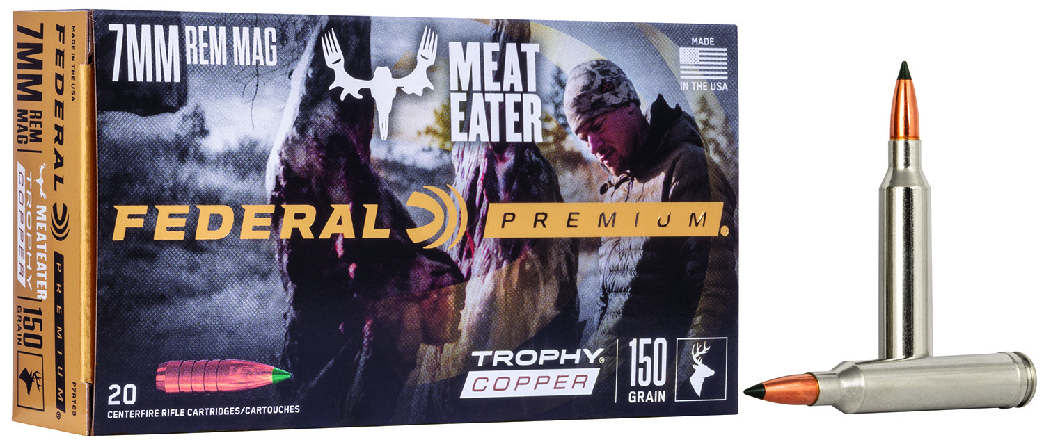 Federal P7RTC3 Premium 7mmRemMag 150gr Trophy Copper 20 Per Box/10 Case