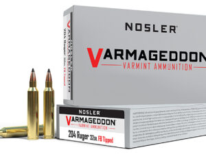 Nosler 65115 Varmageddon  204Ruger 32gr Flat Base Tipped 20 Per Box/20 Case