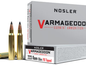 Nosler 65145 Varmageddon  223Rem 55gr Flat Base Tipped 20 Per Box/20 Case