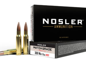 Nosler 60072 Match Grade  308Win 175gr Custom Competition Hollow Point Boat Tail 20 Per Box/10 Case