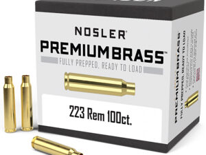 Nosler 10098 Premium Brass Unprimed Cases 223Rem Rifle Brass 100/Box