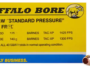 Buffalo Bore Ammunition 23D20 Standard Pressure Strictly Business 40S&W 125gr Barnes TAC-XP Lead Free 20 Per Box/12 Case