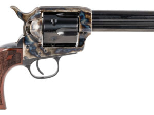 Taylors & Company 555130 Gambler  45 Colt (LC) Caliber with 5.50" Blued Finish Barrel, 6rd Capacity Blued Finish Cylinder, Color Case Hardened Finish Steel Frame & Checkered Walnut Grip