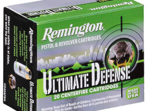 Remington Ammunition 28939 Ultimate Defense Full Size Handgun 40S&W 180gr Brass Jacketed Hollow Point 20 Per Box/25 Case