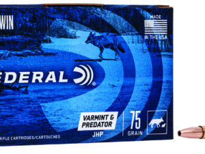 Federal AE24375VP American Eagle Varmint & Predator 243Win 75gr Jacketed Hollow Point 40 Per Box/5 Case