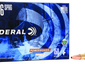 Federal 3006150LFA Power-Shok  30-06Springfield 150gr Copper Hollow Point 20 Per Box/10 Case