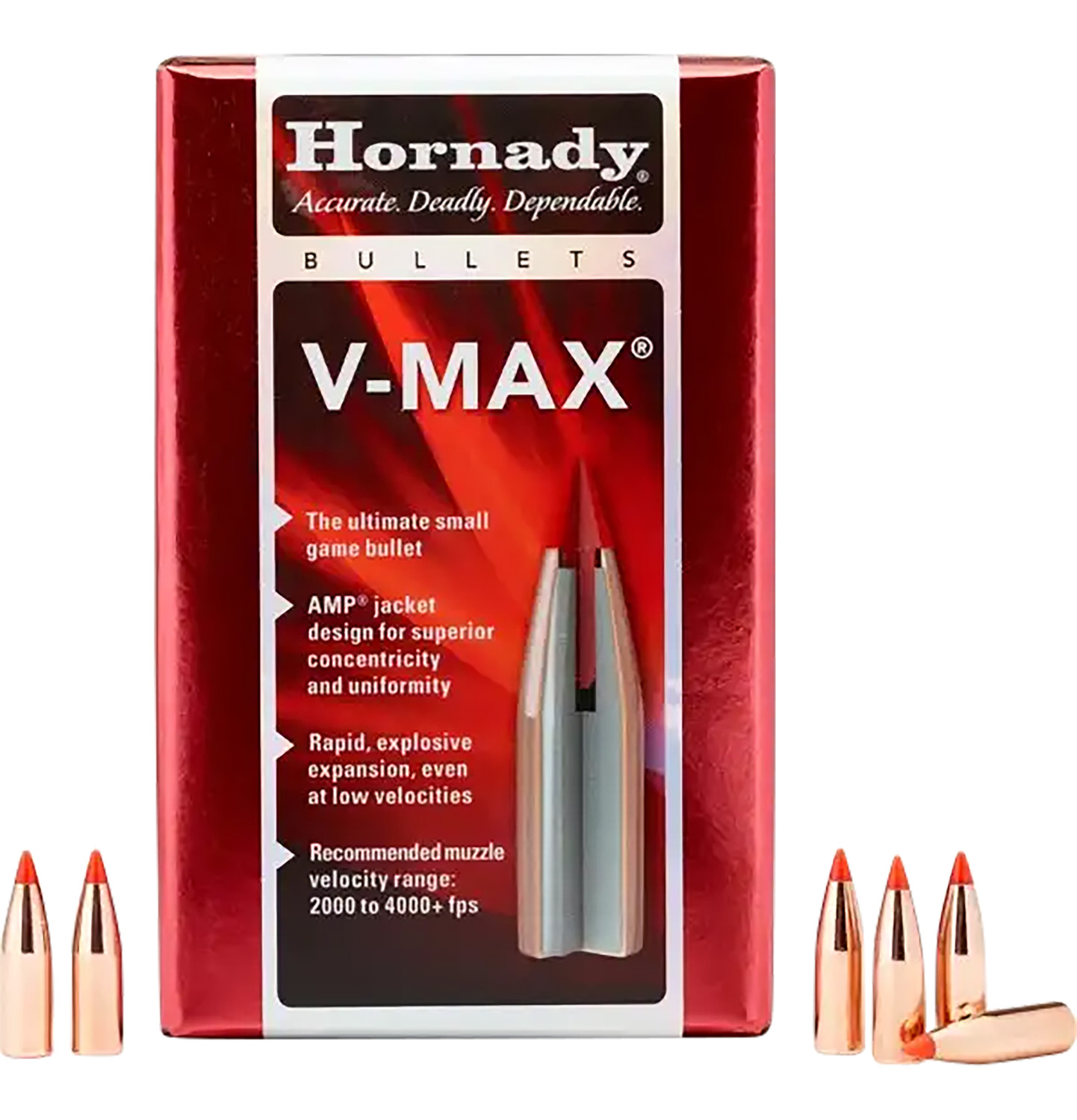Hornady 22810 V-Max 7mm .284 120 gr V Max 100 Per Box/ 25 Case