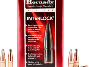 Hornady 3335 InterLock  338 Cal .338 250 gr Soft Point Recoil Proof 100 Per Box/ 15 Case