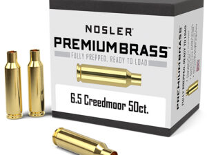 Nosler 44824 Premium Brass Unprimed Cases 6.5Creedmoor Rifle Brass 50/Box