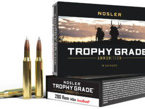 Nosler 48545 Trophy Grade  280Rem 140gr Nosler AccuBond 20 Per Box/10 Case