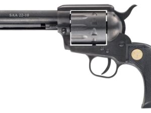 Chiappa Firearms CF340160 SAA 1873  Medium Frame 22 LR 10 Shot, 5.50" Blued Steel Barrel, Blued Steel Frame, Blued Cylinder, Black Plastic Grip, Exposed Hammer