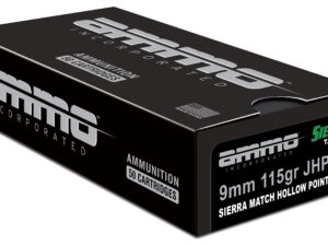 Ammo Inc Signature Match 9mm Luger Handgun Ammo - 115 Grain | Sierra Match HP | 50rd Box