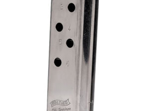 Walther Arms 2246010 PPK  6rd Detachable w/Finger Rest 380 ACP Nickel Steel