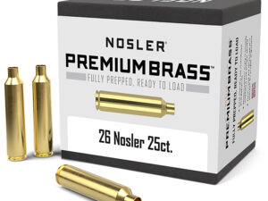Nosler 10140 Premium Brass Unprimed Cases 26Nosler Rifle Brass 25/Box
