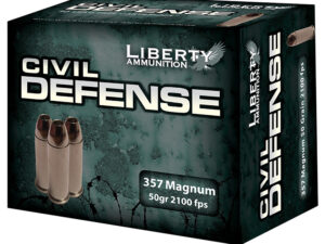 Liberty Ammunition LACD357030 Civil Defense  357Mag 50gr Lead Free Fragmenting Hollow Point 20 Per Box/50 Case
