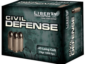 Liberty Ammunition LACD45031 Civil Defense  45Colt 78gr Lead Free Fragmenting Hollow Point 20 Per Box/50 Case
