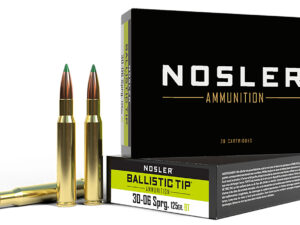 Nosler 40068 Ballistic Tip  30-06Springfield 125gr Spitzer Ballistic Tip 20 Per Box/10 Case