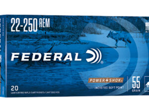 FED PWRSHK 22-250REM 55GR SP 20/200
