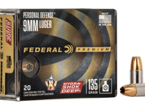 FED HYDRA-SHOK DEEP 9MM 135GR HP 20/
