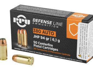 PPU 380ACP JHP 94GR 50/1000