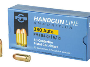 PPU 380ACP FMJ 94GR 50/1000