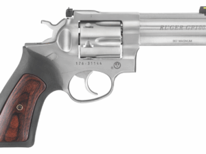 RUGER GP100 357MAG SS/RUB 4" HIVIZ