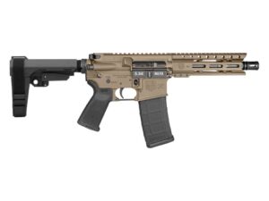 Diamondback Firearms Carbon DB-15 5.56 NATO Semi-Auto Pistol - Flat Dark Earth | 7" Threaded Barrel | SBA3 Arm Brace | 1x30rd Mag
