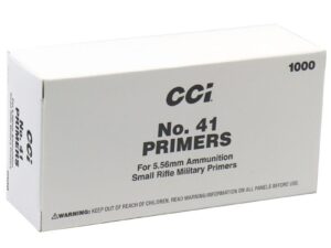 CCI Standard Primers #41 (Small) 5.56mm Military / NATO Sensitivity 1000/ct