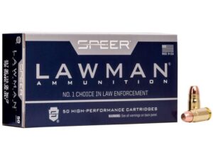 Speer Lawman Cleanfire Handgun Ammunition .357 Sig 125gr TMJ 1350 fps 50/ct