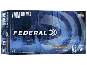 Federal Power-Shok Rifle Ammunition 7mm Rem Mag 175 gr SP 2860 fps - 20/ct