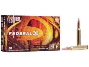 Federal Fusion Rifle Ammunition .280 Rem 140 gr BTSP 2990 fps - 20/ct