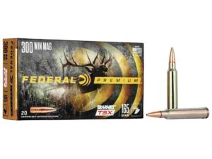 Federal Barnes TSX Rifle Ammunition .300 Win Mag 165gr 3050 fps 20/ct