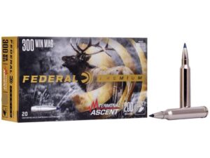 Federal Terminal Ascent Rifle Ammunition 300 Win Mag 175gr PT 3030 fps 20/ct
