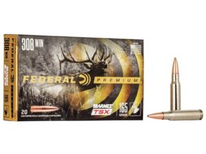 Federal Barnes TSX HP Rifle Ammunition 308 Win 165gr 2650 fps 20/ct