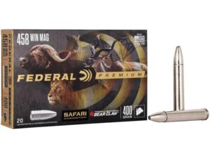 Federal Premium Cape-Shok Rifle Ammunition .458 Win Mag 400 gr TBBC 2250 fps - 20/ct