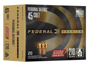 Federal Hydra-Shok Deep Handgun Ammunition .45 Colt 210 gr JHP 913 fps 20/ct