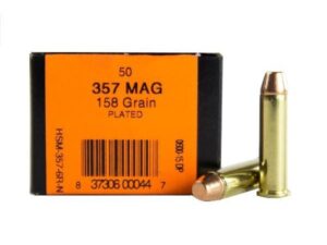 HSM Training Handgun Ammunition .357 Mag 158gr Plated FP 1058 fps 50/ct