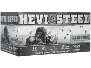 HEVI-Shot HEVI-Steel Shotshells 20ga 3" 1-1/4oz 1500 fps #3 100/ct