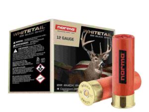 Norma WHITETAIL Shotshells 12ga 2-3/4" 9 Pellet 1345 fps #00 25/ct