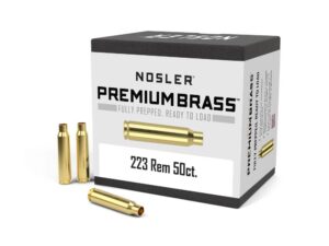 Nosler Unprimed Brass Rifle Cartridge Cases 50/ct .223 Rem