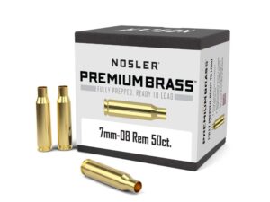 Nosler Unprimed Brass Rifle Cartridge Cases 50/ct 7mm-08